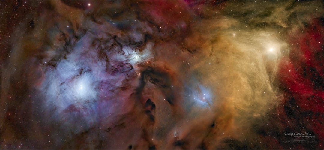 Colorful Stars and Clouds near Rho Ophiuchi Colorful Stars and Clouds near Rho Ophiuchi