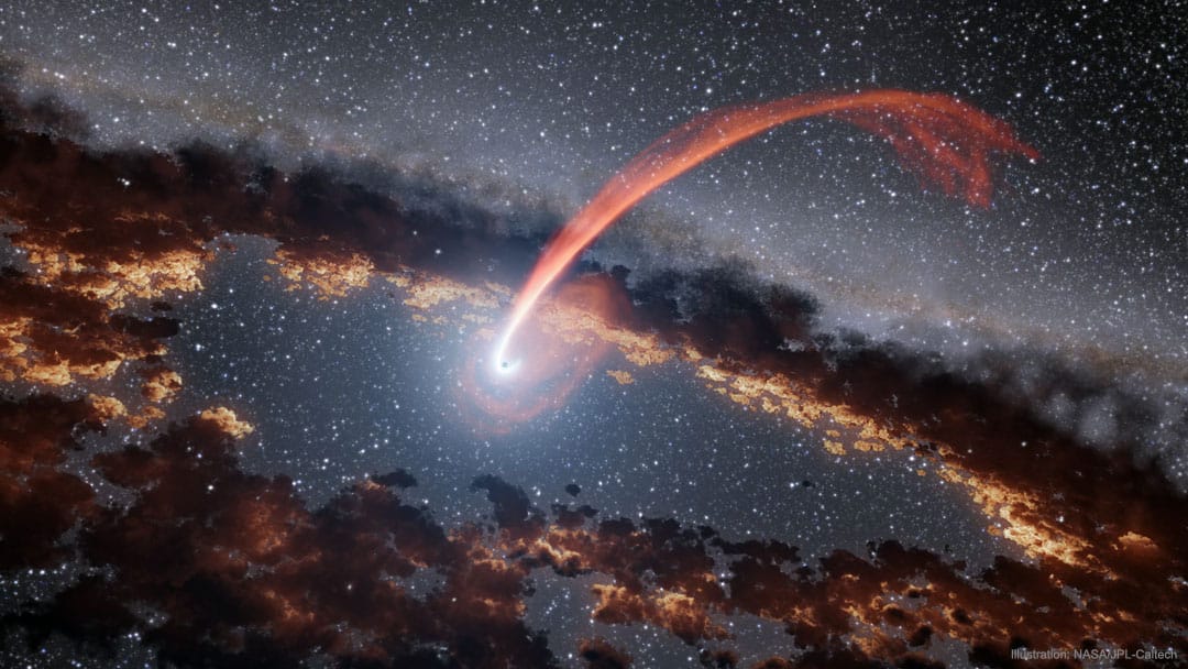 A Black Hole Disrupts a Passing Star A Black Hole Disrupts a Passing Star