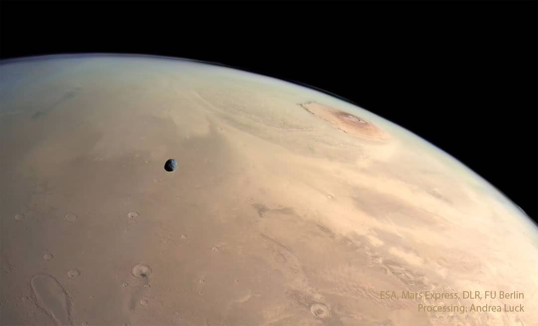Mars: Moon, Craters, and Volcanos Mars: Moon, Craters, and Volcanos