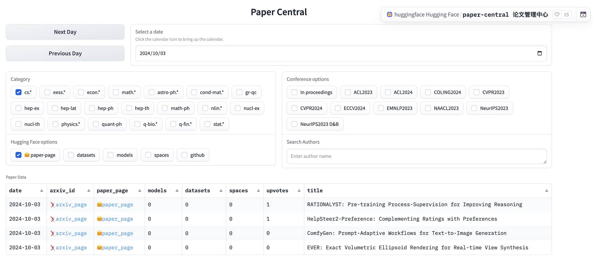 Hugging Face 推出一站式搜索开源成果的平台:Paper Central Hugging Face 推出一站式搜索开源成果的平台:Paper Central