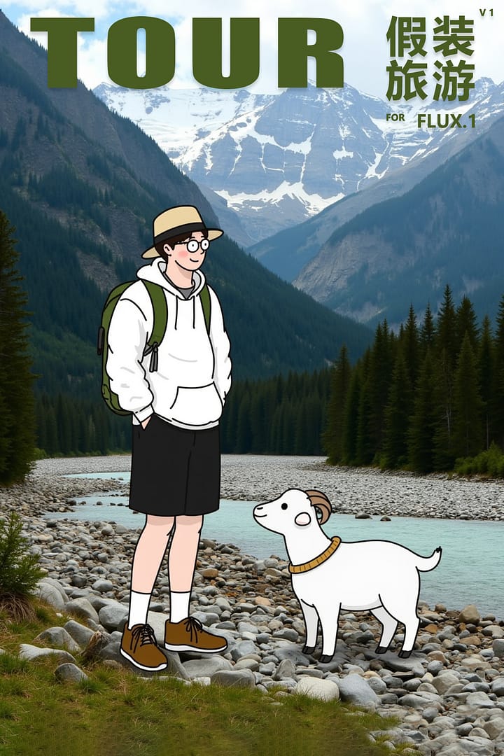 FLUX.1-dev-LoRA:一个混合现实与插画风格模型 可以生成融合了现实与插画元素的图像 FLUX.1-dev-LoRA:一个混合现实与插画风格模型 可以生成融合了现实与插画元素的图像