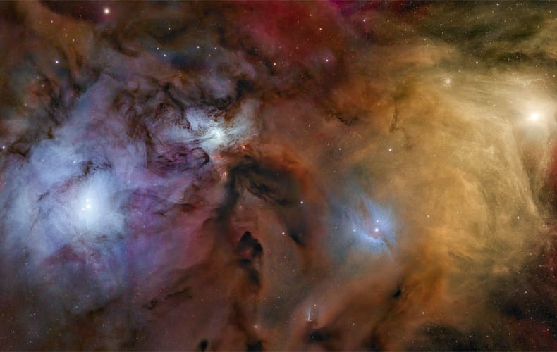 Colorful Stars and Clouds near Rho Ophiuchi Colorful Stars and Clouds near Rho Ophiuchi