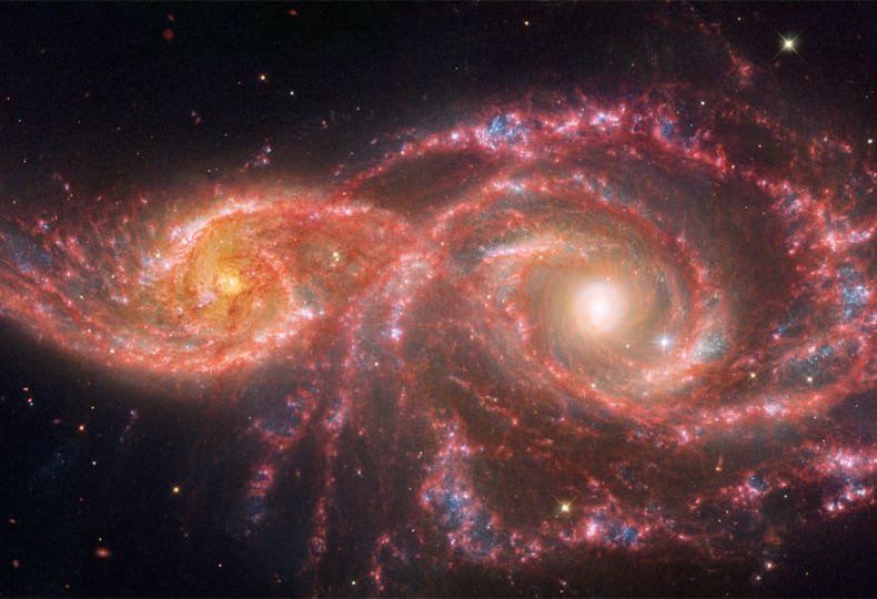 Colliding Spiral Galaxies from Webb and Hubble