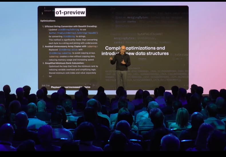 微软CEO Satya Nadella :计算能力现在每 6 个月翻一番 微软正在使用 AI 构建 AI 微软CEO Satya Nadella :计算能力现在每 6 个月翻一番 微软正在使用 AI 构建 AI