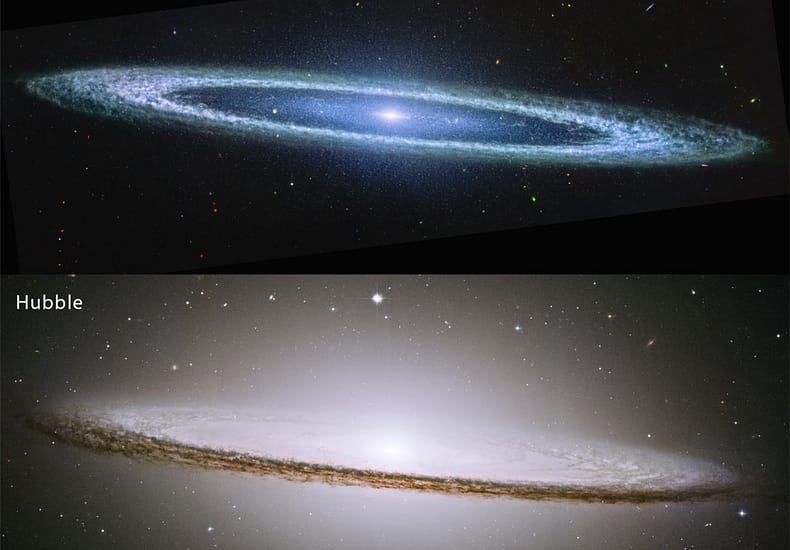 The Sombrero Galaxy from Webb and Hubble The Sombrero Galaxy from Webb and Hubble
