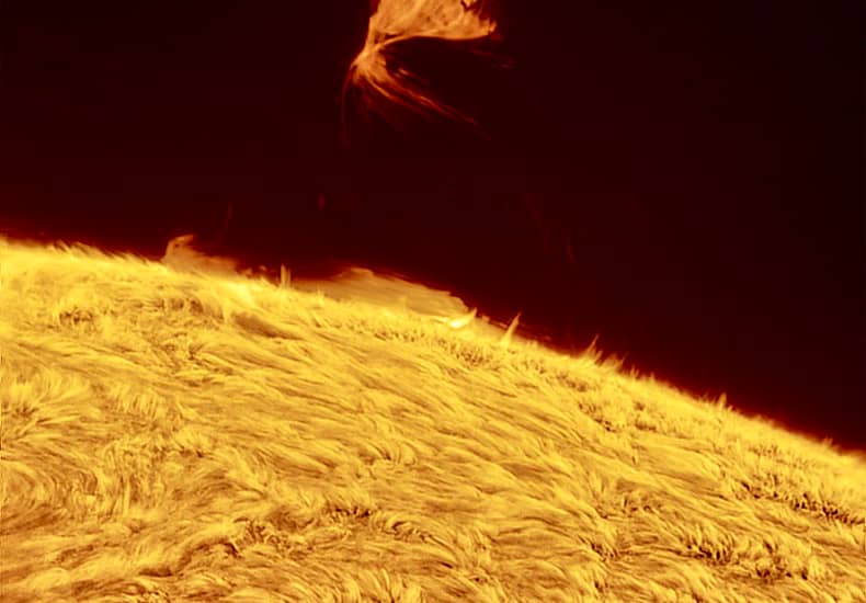 A Triangular Prominence Hovers Over the Sun A Triangular Prominence Hovers Over the Sun