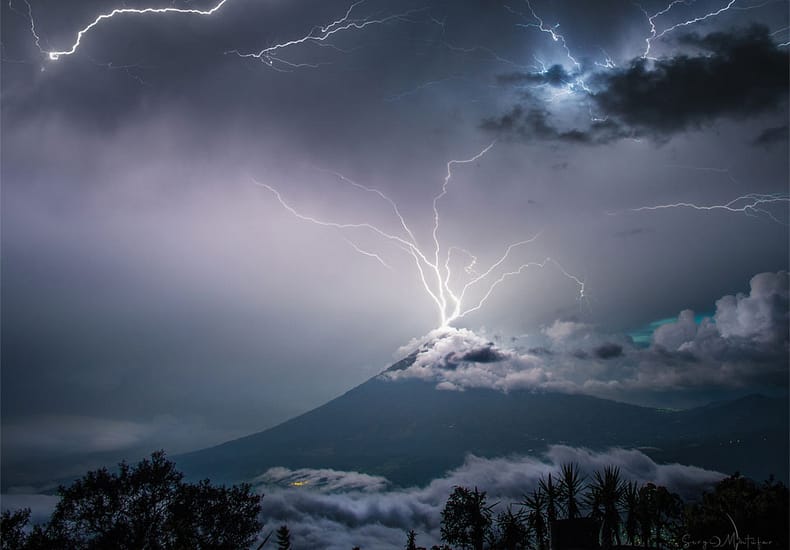 Lightning over the Volcano of Water