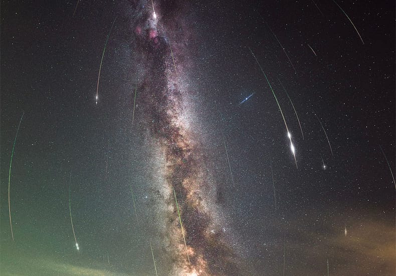 Perseid Meteors over Stonehenge