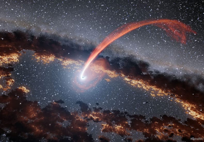 A Black Hole Disrupts a Passing Star A Black Hole Disrupts a Passing Star