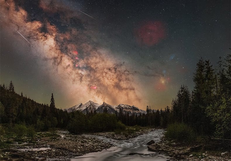 A Night Sky over the Tatra Mountains A Night Sky over the Tatra Mountains