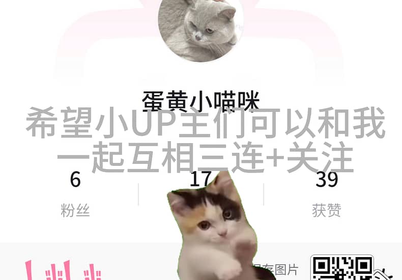 本人小UP主希望可以互相三连+关注，本人一定回关