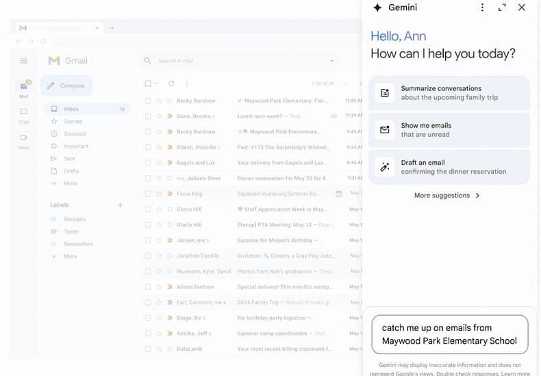 Google 推出 Gmail 侧边栏 Gemini 智能助手功能 可以帮你回复邮件