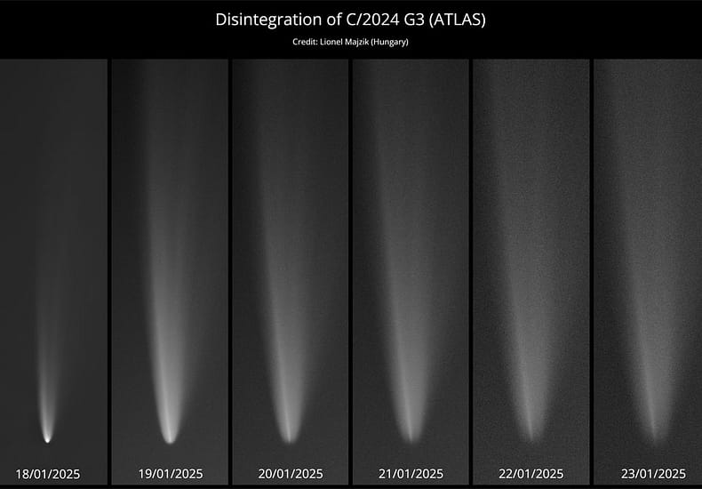 Comet G3 ATLAS Disintegrates Comet G3 ATLAS Disintegrates