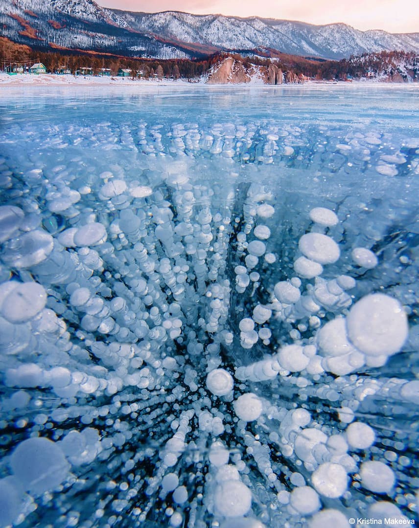 Methane Bubbles Frozen in Lake Baikal Methane Bubbles Frozen in Lake Baikal