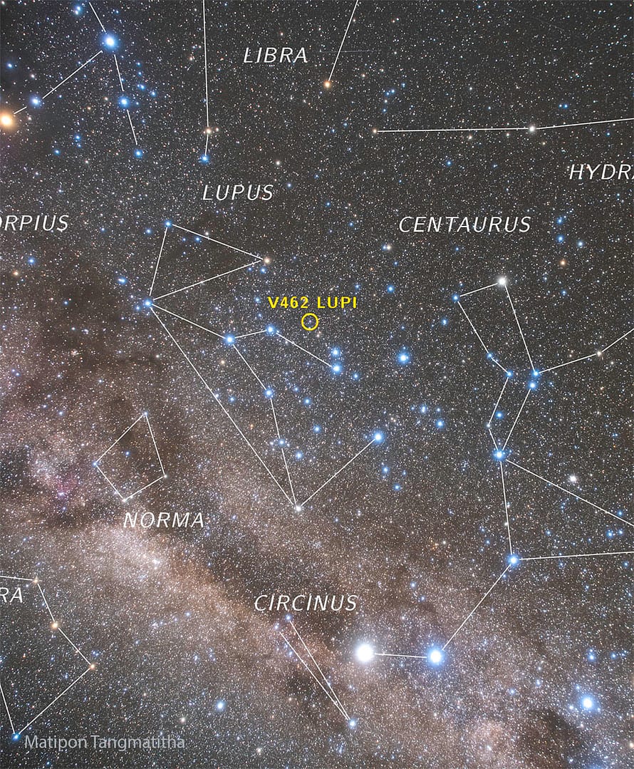 Nova V462 Lupi Now Visible Nova V462 Lupi Now Visible