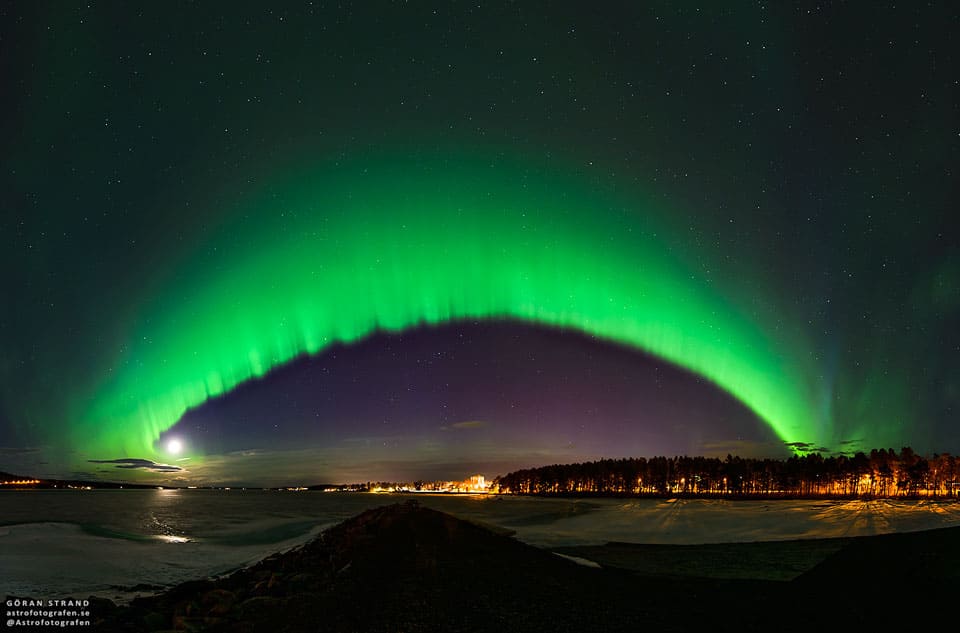 Green Aurora over Sweden Green Aurora over Sweden