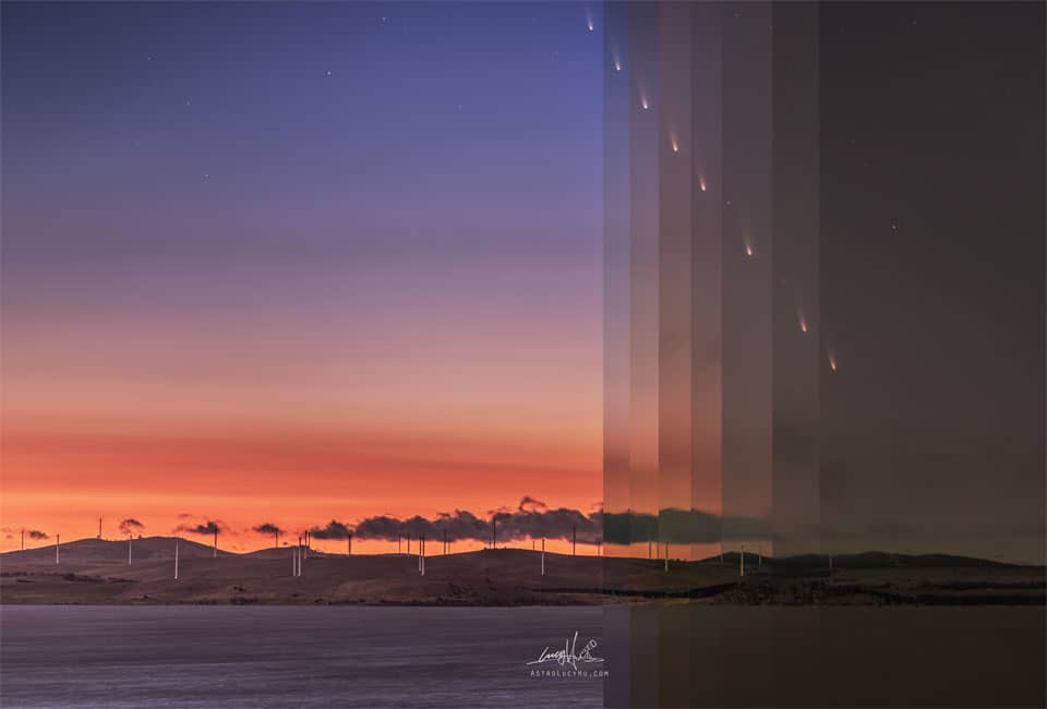 Comet A3 Through an Australian Sunrise Comet A3 Through an Australian Sunrise