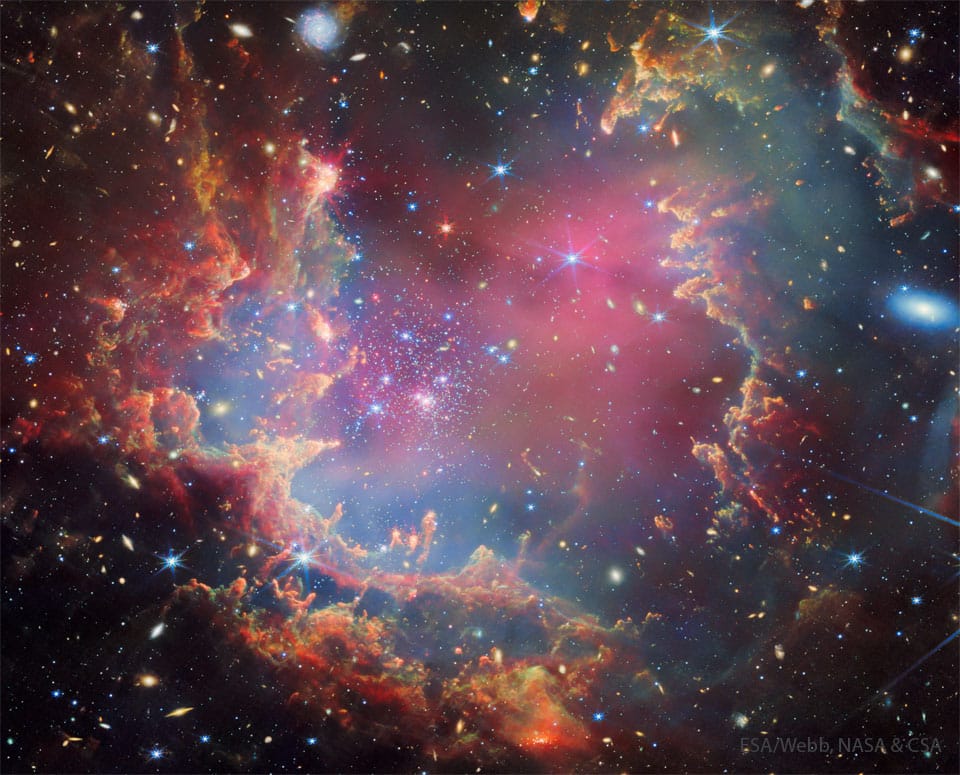 NGC 602: Stars Versus Pillars from Webb NGC 602: Stars Versus Pillars from Webb