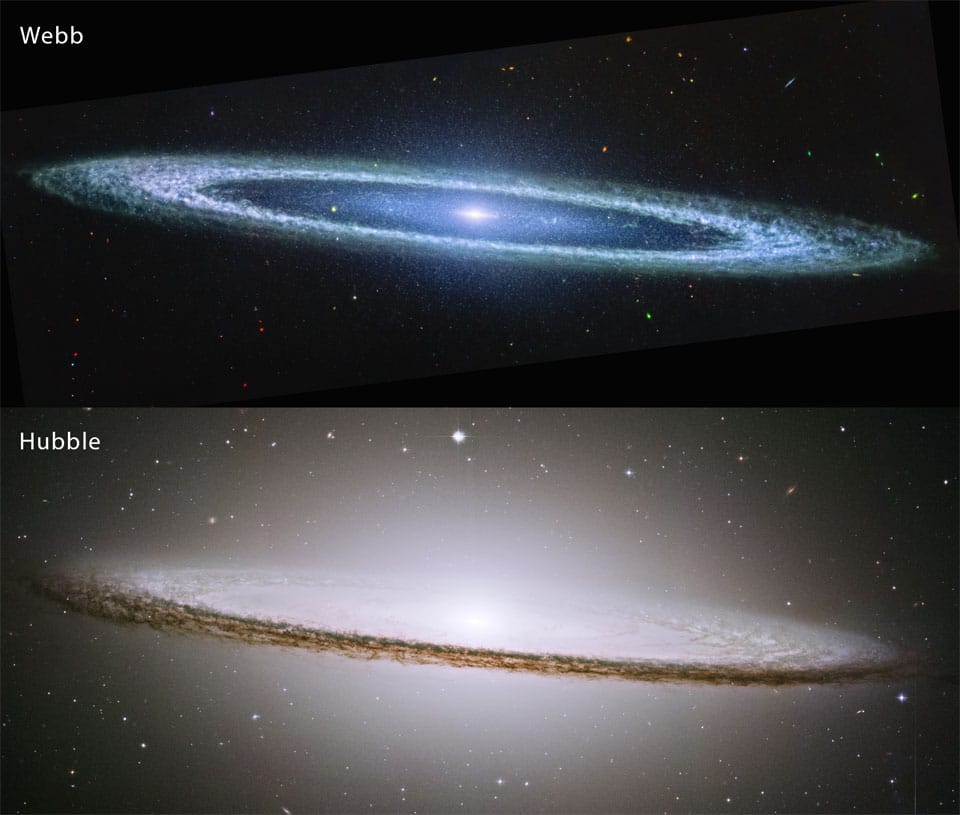 The Sombrero Galaxy from Webb and Hubble The Sombrero Galaxy from Webb and Hubble