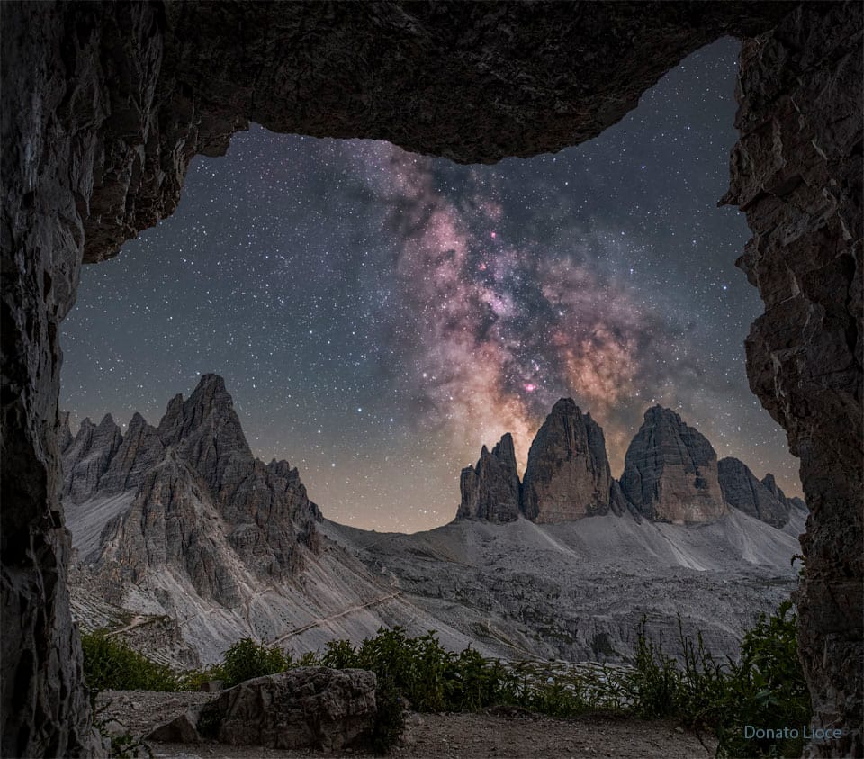 Milky Way Behind Three Merlons Milky Way Behind Three Merlons
